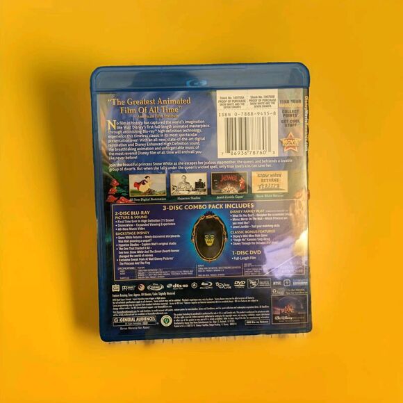 Disney's Snow White & The Seven Dwarfs Diamond Edition 2 BluRay Discs Slip Cover - Picture 5 of 11